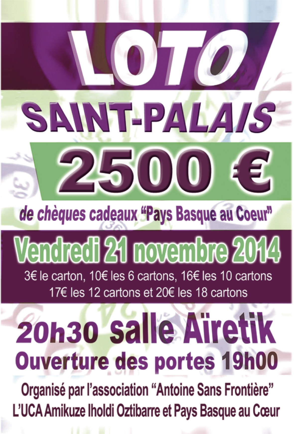 affiche loto 2014 St Palais